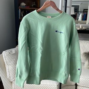 Champion green crew neck